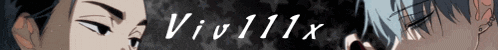 a man and a woman are looking at each other with the words vivi11x written in white
