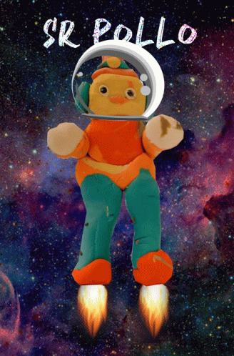 Sr Pollo Space Suit GIF - Sr Pollo Space Suit Flying GIFs