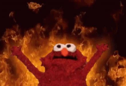 Elmo On Fire GIF - Elmo On Fire Flame GIFs