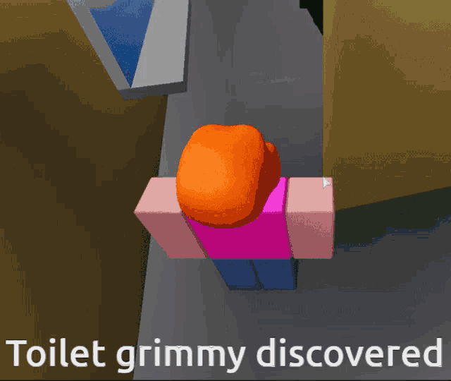a cartoon character in a bathroom with the words " toilet grimmy discovered "