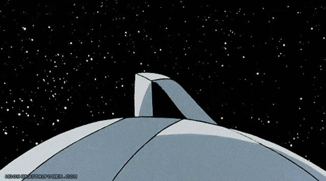 a drawing of a space ship with the website mooncrystalpower.com visible