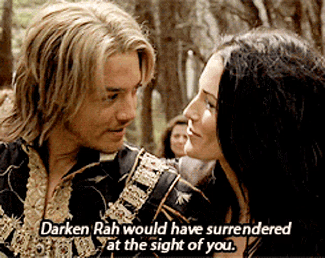 Surrender Surrendered At The Sight Of You GIF - Surrender Surrendered At The Sight Of You Darken Rahl GIFs