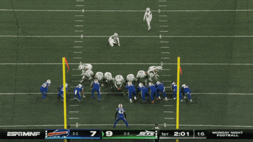 a jets football game is being played on monday night