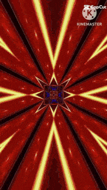 the letter a is in the middle of a red and yellow background .