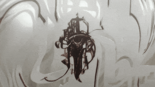 a black and white drawing of a person with the number 3 on their head