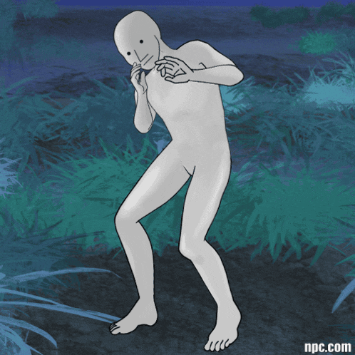 a drawing of a naked person with a npc.com watermark