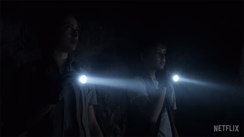 Look Up Scared GIF - Look Up Scared Flashlight GIFs