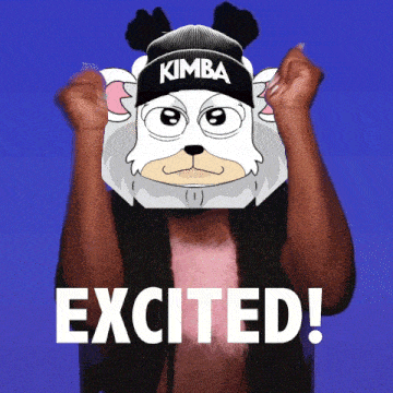 a person wearing a cartoon mask with the word excited on it