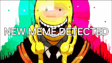 a cartoon drawing of a smiley face with the words new meme detected below it