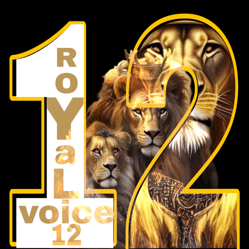 a lion with a crown on its head and the number 12