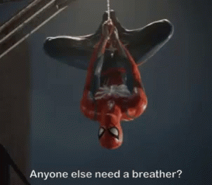Spiderman Breather GIF - Spiderman Breather Anyoneelse Need A Breather GIFs