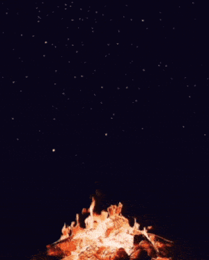 a painting of a fire that looks like it is exploding