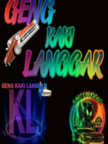 a poster for geng kaki langgar with a car and a man