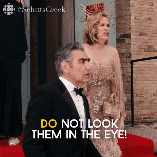 Do Not Look Them In The Eye Eugene Levy GIF - Do Not Look Them In The Eye Eugene Levy Catherine Ohara GIFs