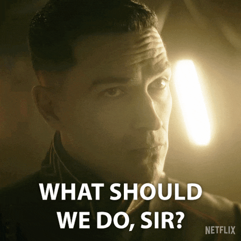 a man says what should we do sir in a netflix advertisement