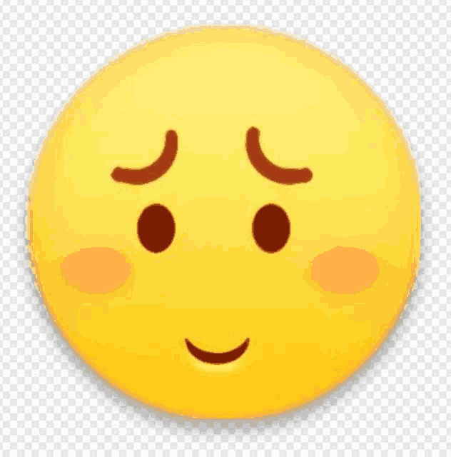 a yellow smiley face with red eyes and a smile on a transparent background