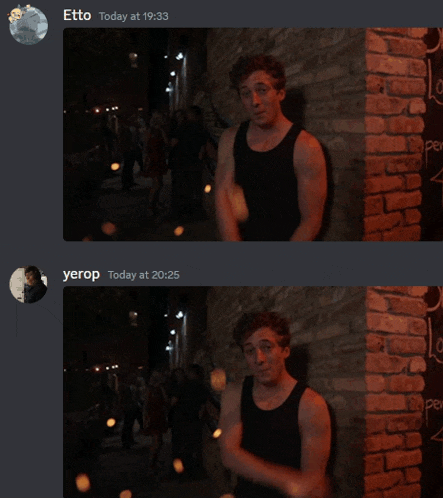 a screenshot of a discord conversation between etto and yerop