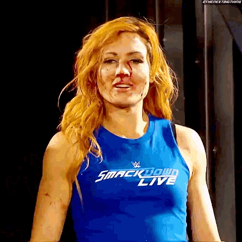 Becky Lynch Bloody GIF - Becky Lynch Bloody Team Smack Down GIFs