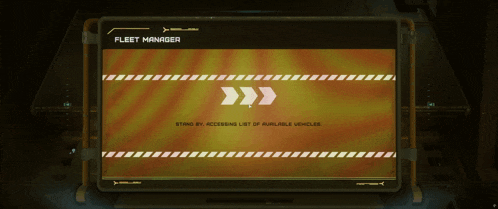 a screen that says fleet manager on the top of it