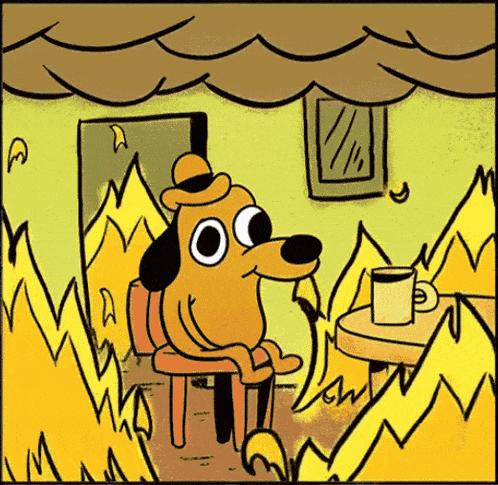 Dog Fire GIF - Dog Fire This Is Fine GIFs
