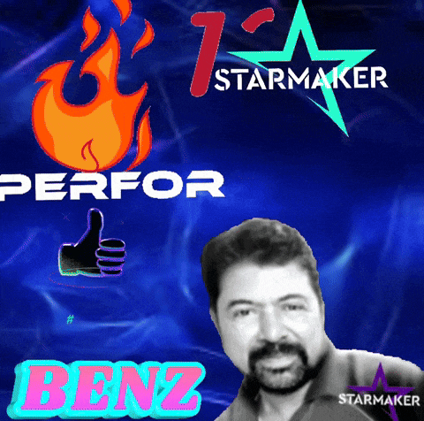 a man with a beard is surrounded by logos for starmaker and perfor