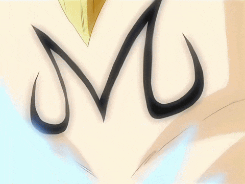 a close up of a cartoon character with a s on his face