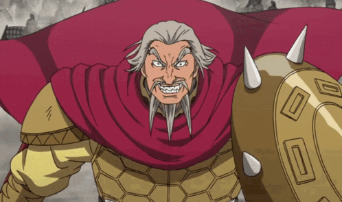 a cartoon character with a red cape and a shield
