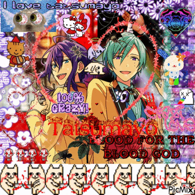 a collage of anime characters with the words " i love balsumayo " on top