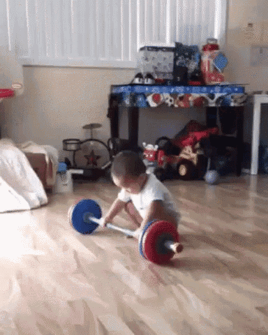 Baby Weightlifter GIF - Baby Weightlifter Strong GIFs