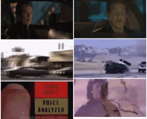 a collage of images with one that says turbo boost voice analyzer