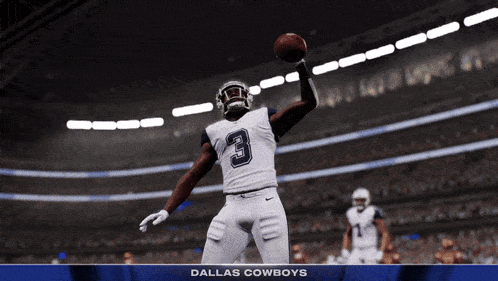 a football player for the dallas cowboys throws a ball