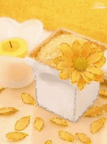 Yellow Daisy GIF - Yellow Daisy Candle GIFs