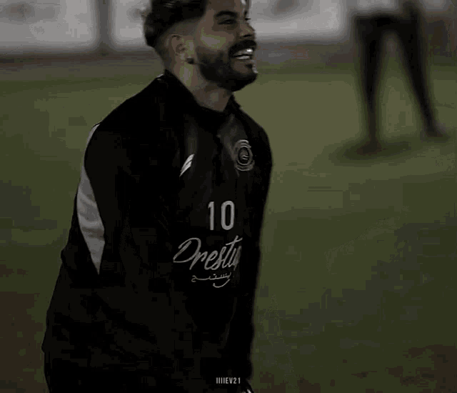 a man with the number 10 on his shirt