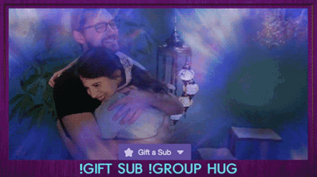 Dechart Games Bryan Amelia Gift Sub Group Hug GIF - Dechart Games Bryan Amelia Gift Sub Group Hug GIFs