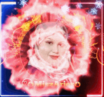 a woman in a hijab is surrounded by flames and the words misz aries