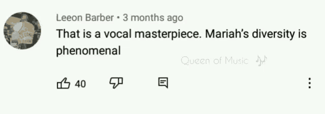 leeon barber wrote that mariah 's diversity is phenomenal and queen of music
