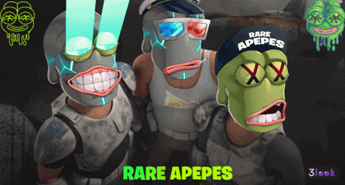 a cartoon character wearing a cap that says rare apepes