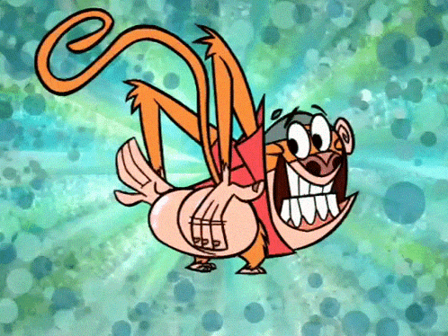 a cartoon of a monkey with a red cape on a blue background