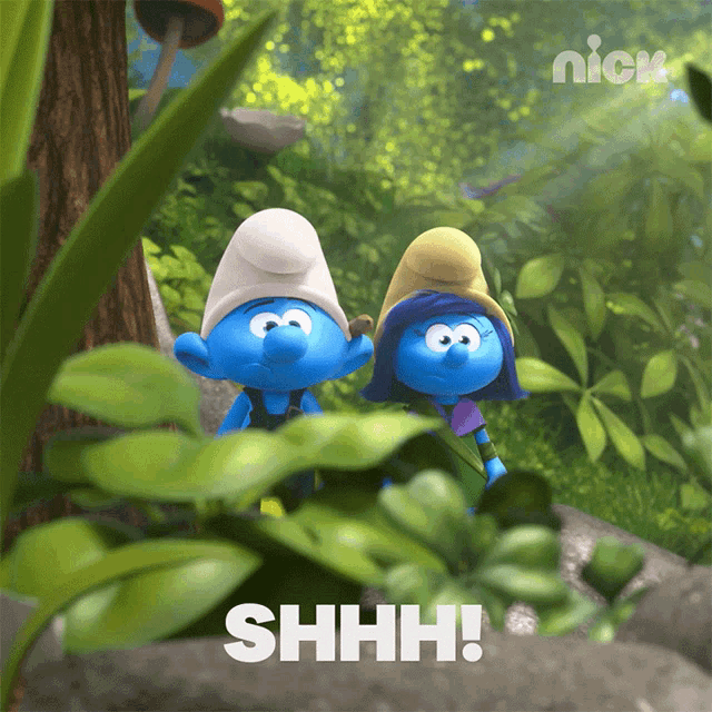 Shhh Smurfblossom GIF