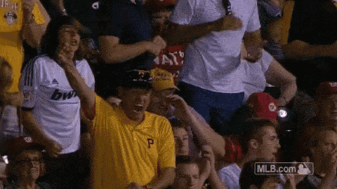 Baseball Fan Clap GIF - Baseball Fan Clap Shout GIFs