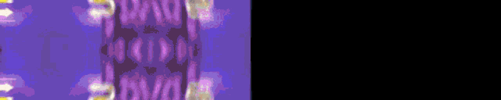 a close up of a purple and black background with a few letters visible