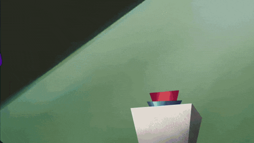 a cartoon drawing of a pyramid with a red hat on top of it