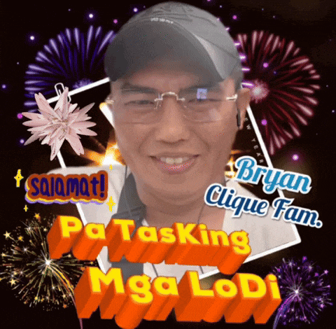 a picture of a man with fireworks in the background and the words bryan clique fam