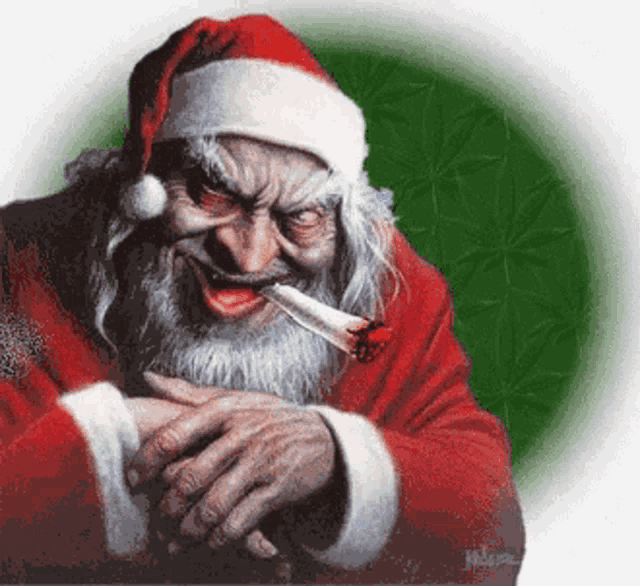 Kiffender Weihnachtsmann GIF - Kiffender Weihnachtsmann GIFs