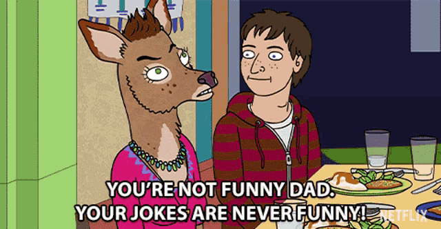 Youre Not Funny Dad Your Jokes Are Never Funny Ilana Glazer GIF - Youre Not Funny Dad Your Jokes Are Never Funny Ilana Glazer Penny Carson GIFs
