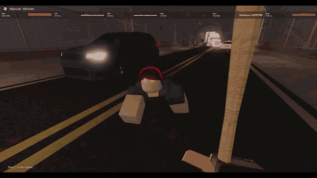 a screenshot of a video game shows a car driving down a road