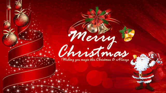a merry christmas wishing you magic this christmas & always poster