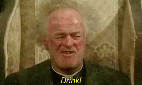 Jack Hackett Father Ted GIF - Jack Hackett Father Ted Drink GIFs