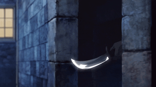 a person holding a glowing sword in a dark room