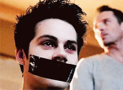 Dylan Obrien Mouth Taped GIF - Dylan Obrien Mouth Taped Teen Wolf GIFs